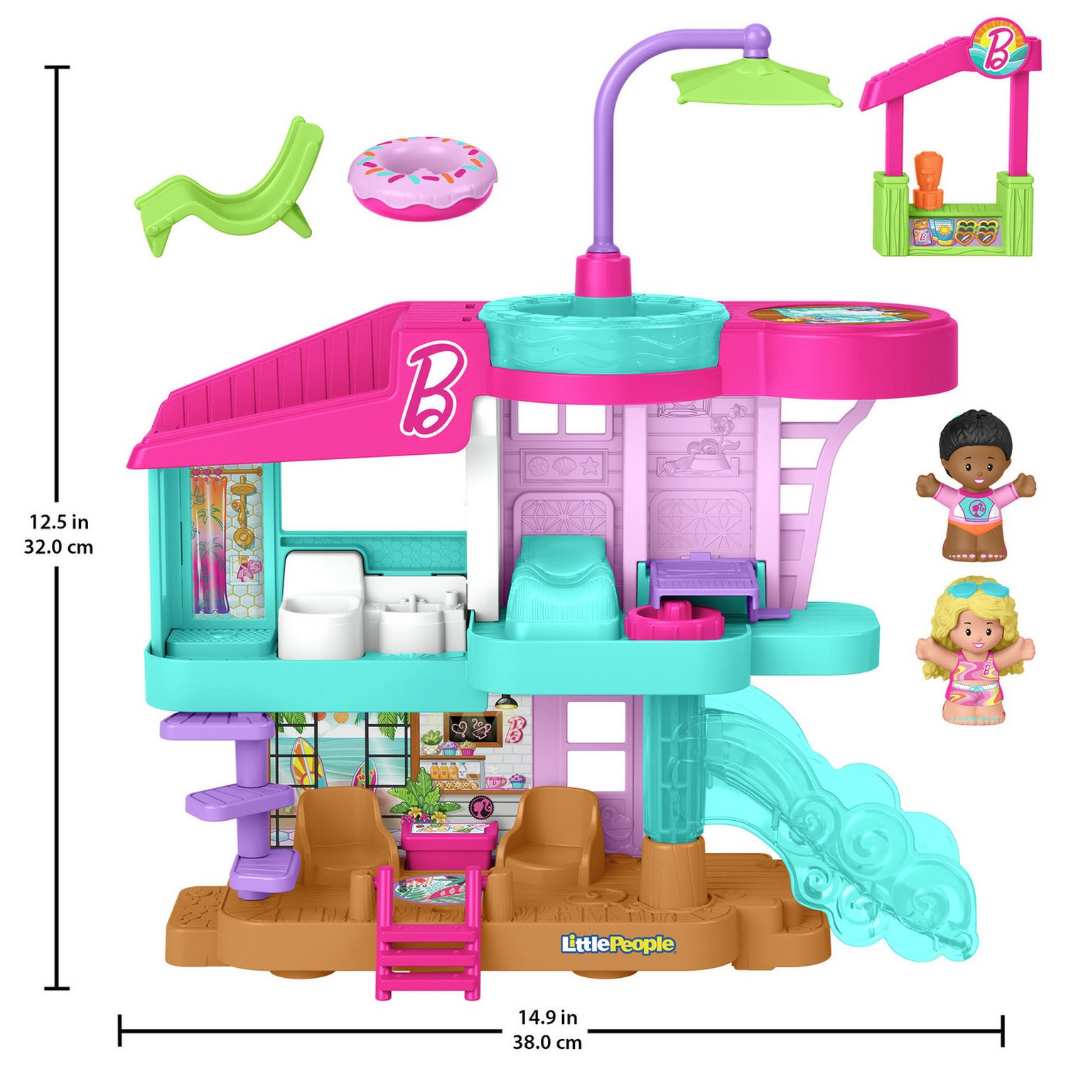 Fisher-Price Little People Barbie Beach House playset - British product