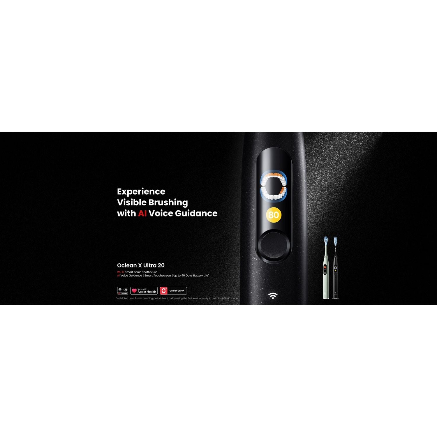 Oclean X Ultra 20 electric toothbrush green (British brand)