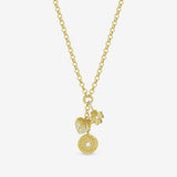 Revere Inicio gold plated multi charm necklace - British brand