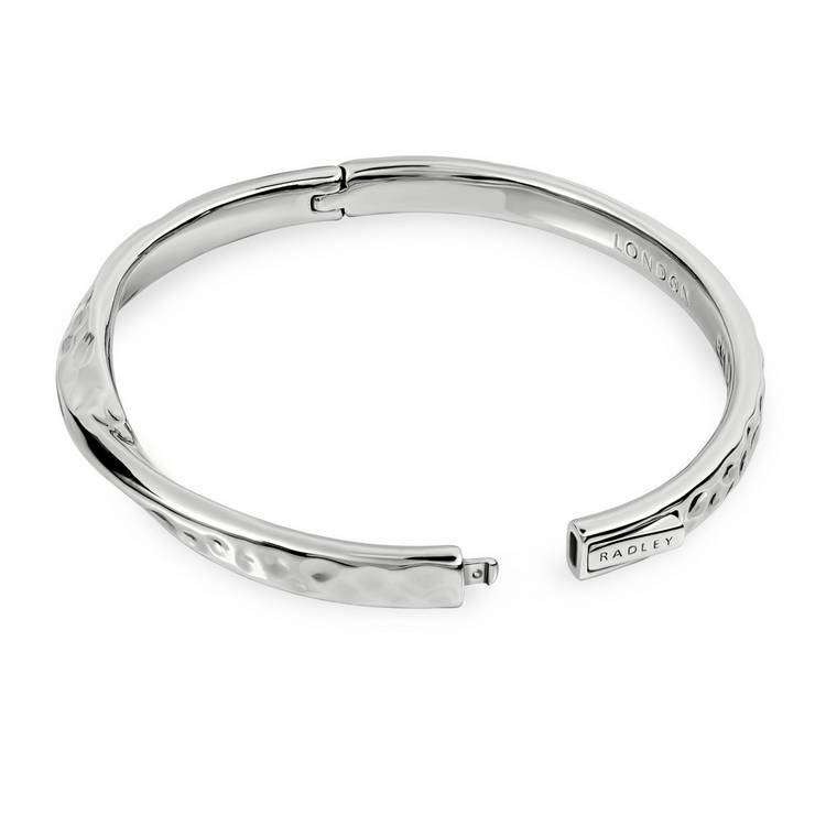 Radley silver plated hammered bangle 68mm (British brand)