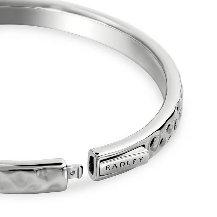 Radley silver plated hammered bangle 68mm (British brand)