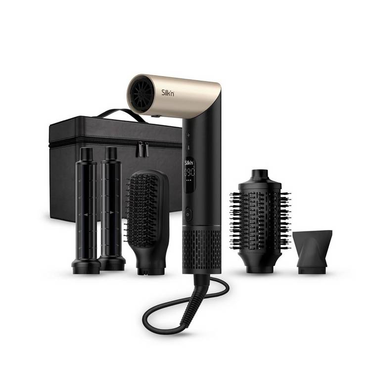Silk'n SilkyAir Flex hairstyling tool with attachments, imported from the UK