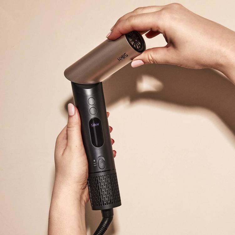 Silk'n SilkyAir Flex hairstyling tool with attachments, imported from the UK