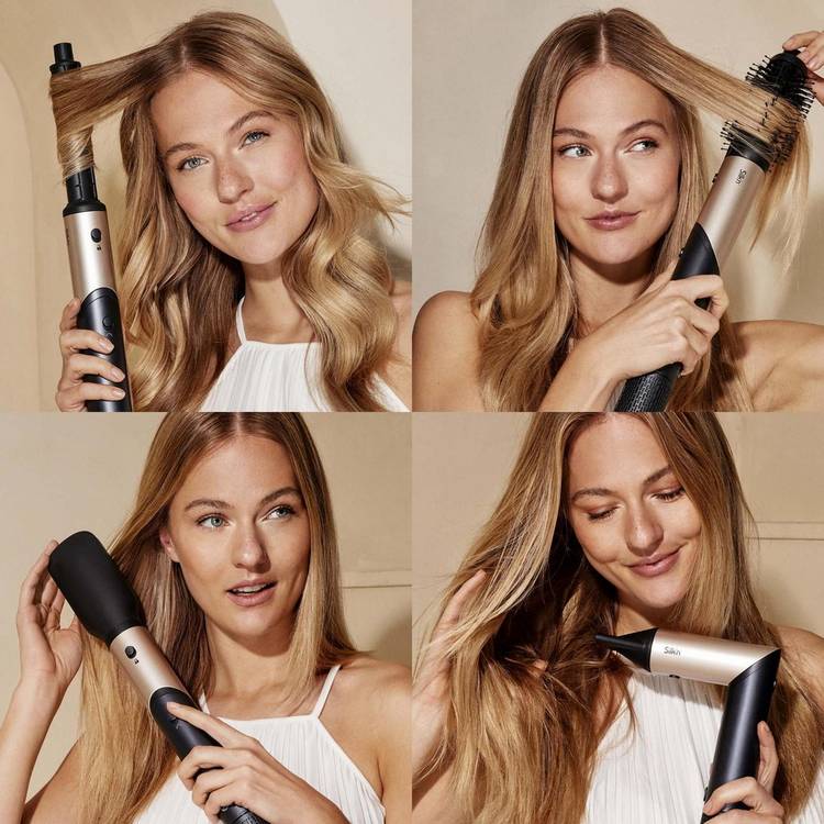 Silk'n SilkyAir Flex hairstyling tool with attachments, imported from the UK
