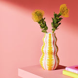 Habitat striped ceramic wiggle vase 25cm (British brand)