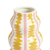 Habitat striped ceramic wiggle vase 25cm (British brand)