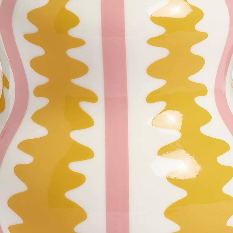 Habitat striped ceramic wiggle vase 25cm (British brand)