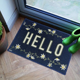 Primeur navy daisy doormat 60x40cm (British brand)