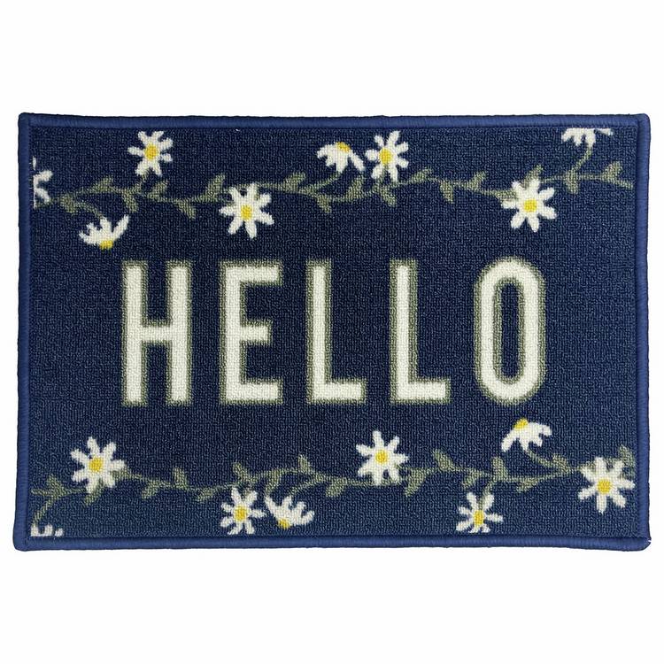 Primeur navy daisy doormat 60x40cm (British brand)