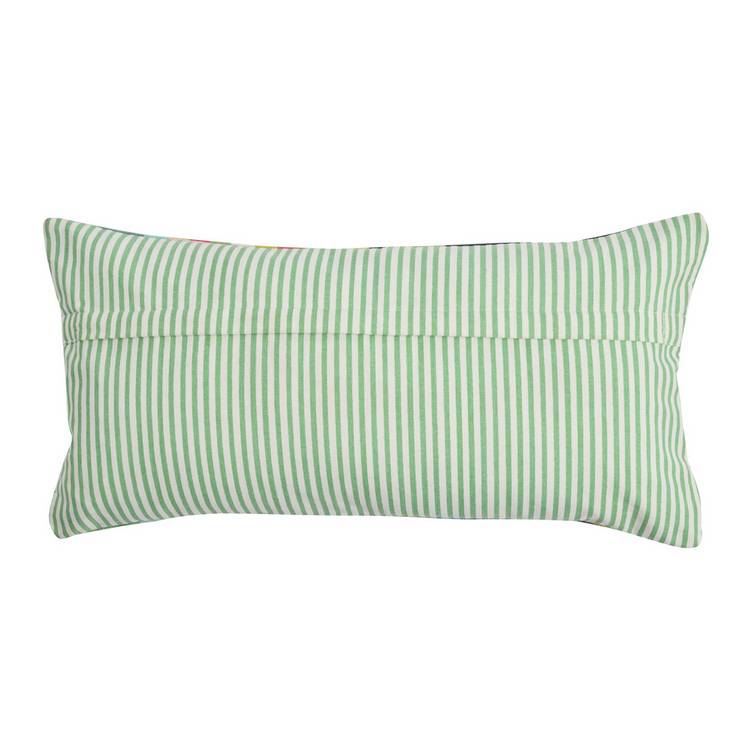 Margo Selby Buster cushion green 60x30cm (British brand)