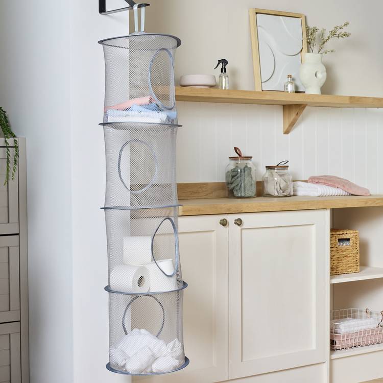 Argos Home kids hanging storage unit in grey fabric (British brand)