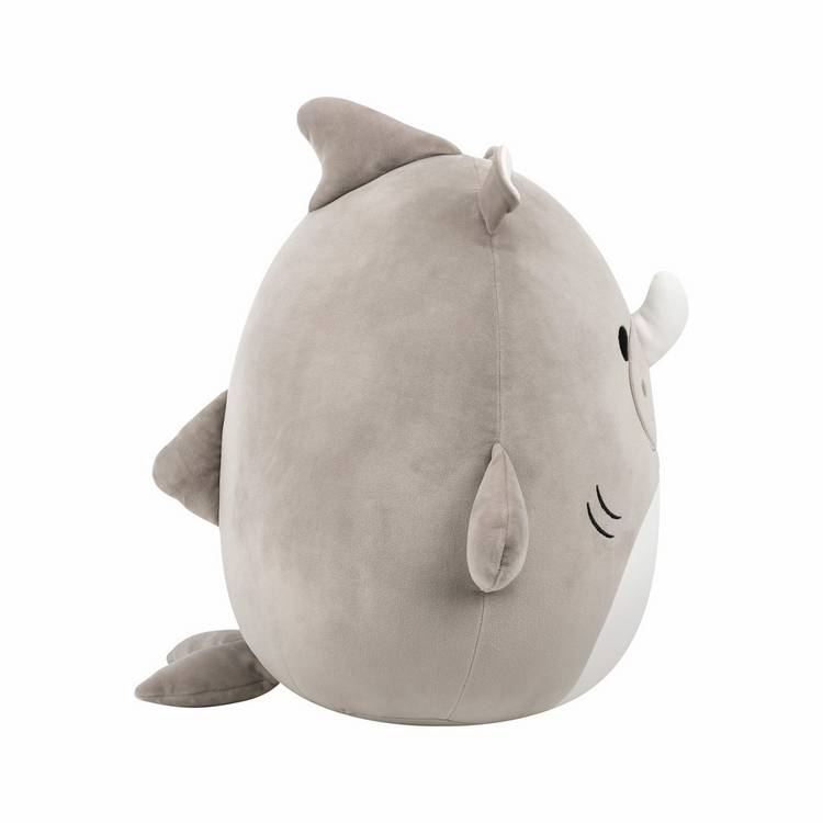 Squishmallows grey rhino shark soft toy 16 inch, imported from the UK