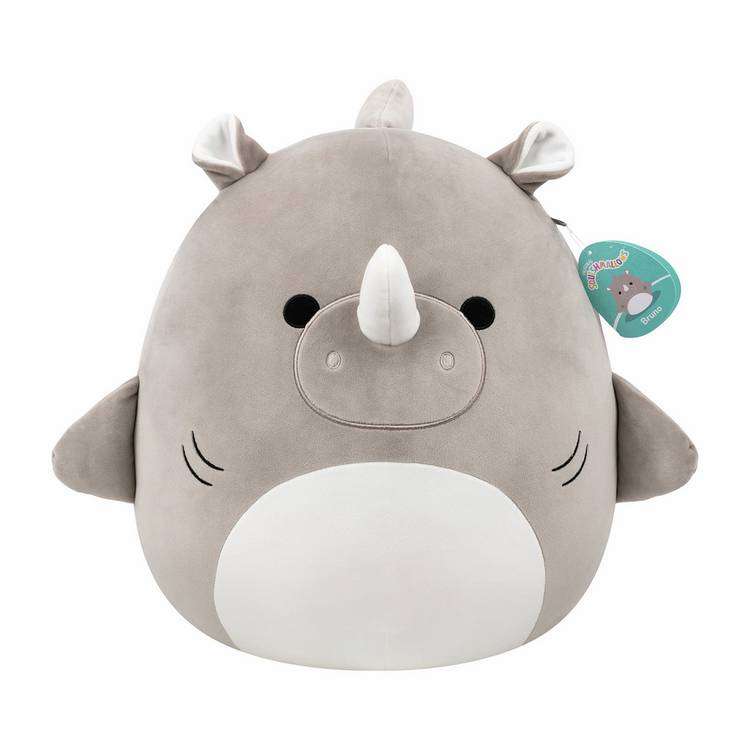 Squishmallows grey rhino shark soft toy 16 inch, imported from the UK