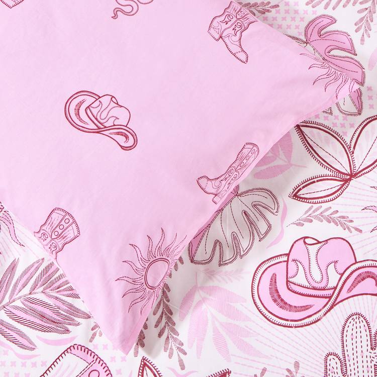 Argos Home cowgirl pink bedding set single, UK version