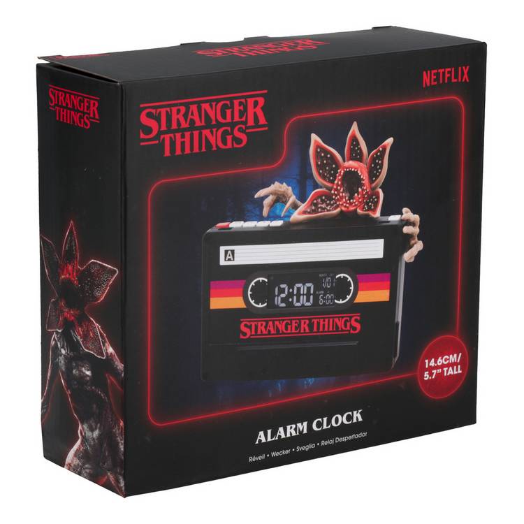 Stranger Things Demogorgon cassette alarm clock 14.6cm (British brand)