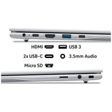 Acer Aspire Lite 14 silver laptop with Intel N150 - British product