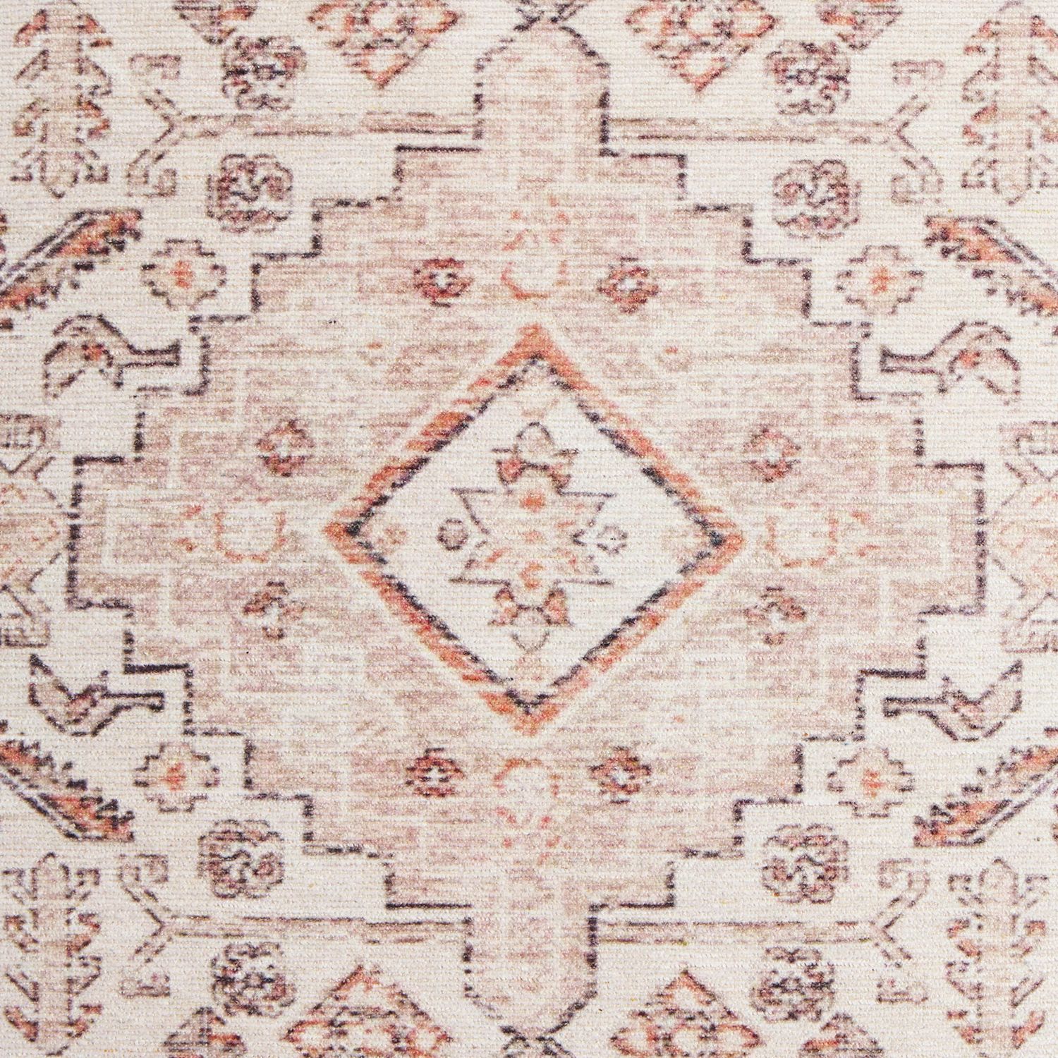 Habitat chenille cushion tapestry print cream 50x50cm, imported from the UK