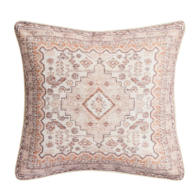 Habitat chenille cushion tapestry print cream 50x50cm, imported from the UK