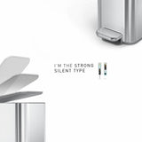 Simplehuman slim pedal bin 5L stainless steel - British product