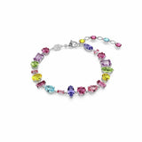 Swarovski rhodium plated multicoloured crystal bracelet - British product