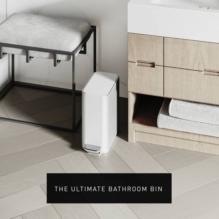 Simplehuman pedal bin 5L white, UK version