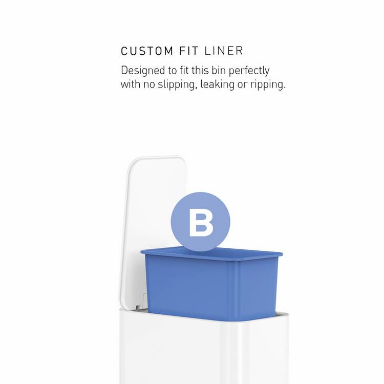 Simplehuman pedal bin 5L white, UK version