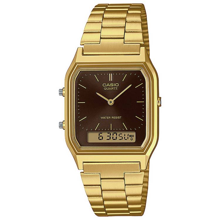 Casio classic watch brown dial dual display, UK version