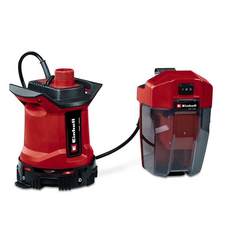 Einhell 18V cordless submersible dirt water pump, UK version