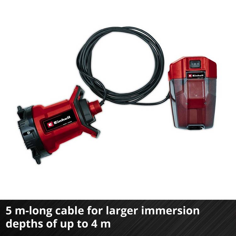 Einhell 18V cordless submersible dirt water pump, UK version