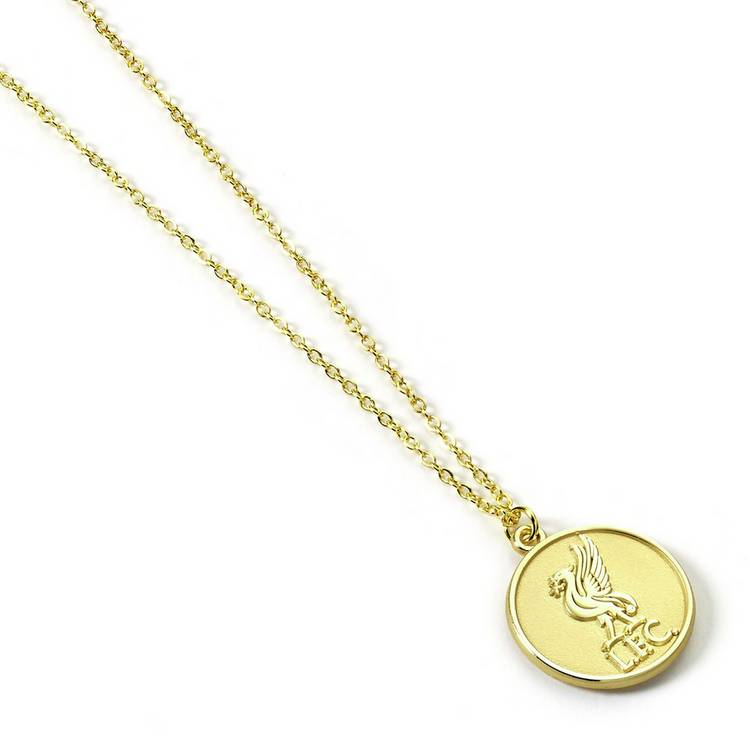 Revere Liverpool FC gold-tone crest pendant necklace 45cm, imported from the UK