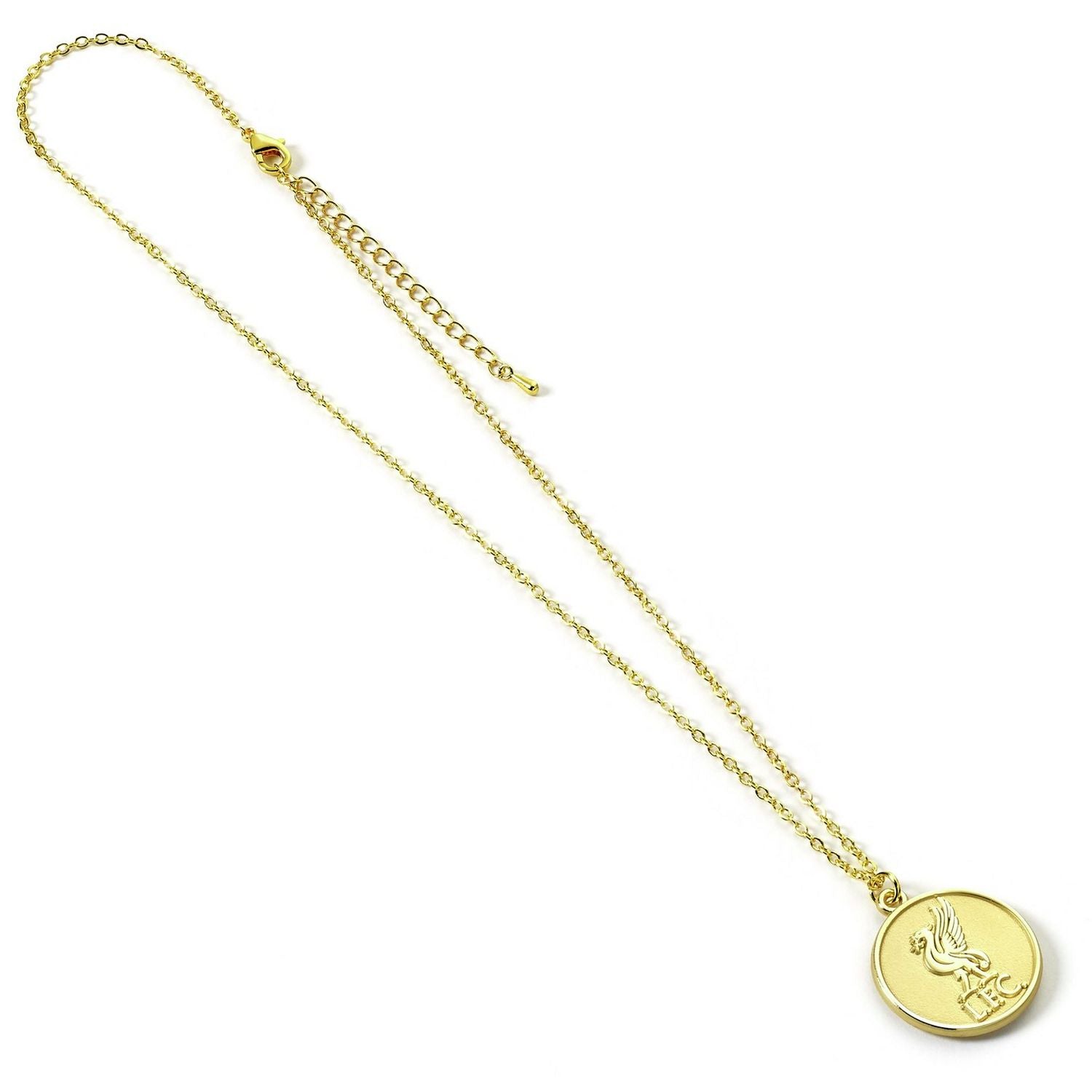 Revere Liverpool FC gold-tone crest pendant necklace 45cm, imported from the UK