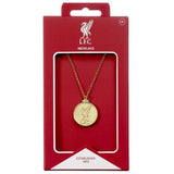 Revere Liverpool FC gold-tone crest pendant necklace 45cm, imported from the UK
