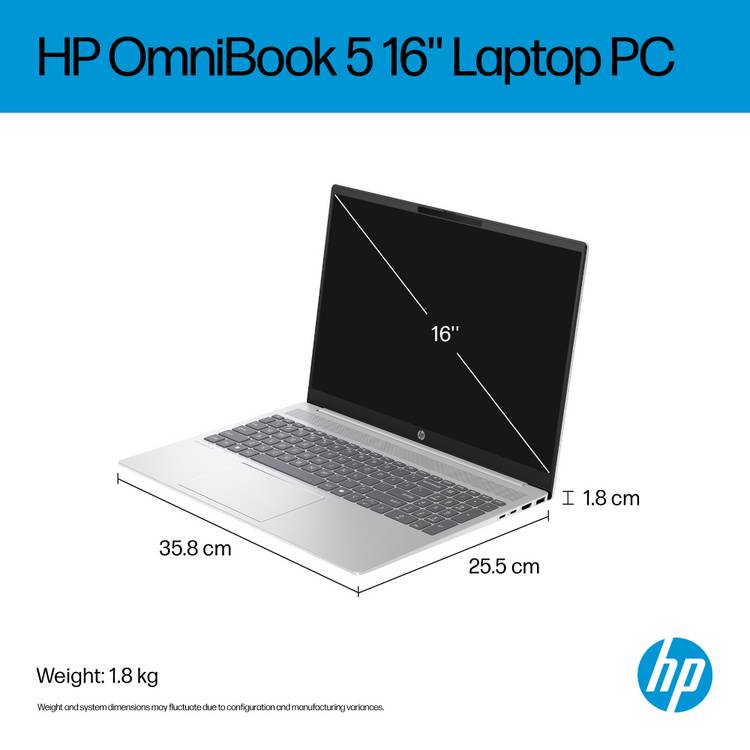 HP OmniBook 5 laptop 16in - British product