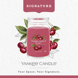 Yankee Black Cherry large scented candle with 80 hour burn time, imported from the UK