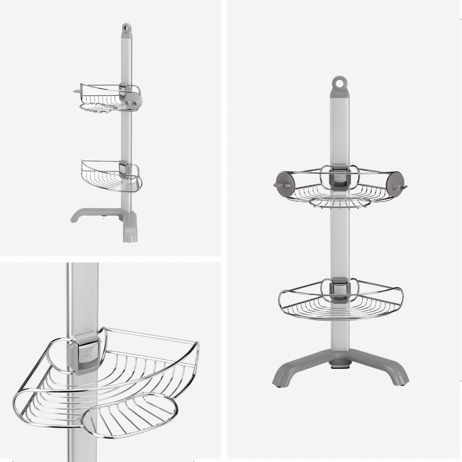 Simplehuman stainless steel corner shower caddy - imported from the UK