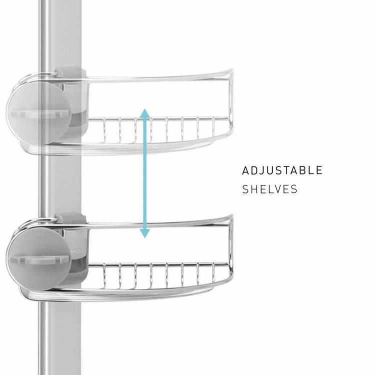 Simplehuman stainless steel corner shower caddy - imported from the UK
