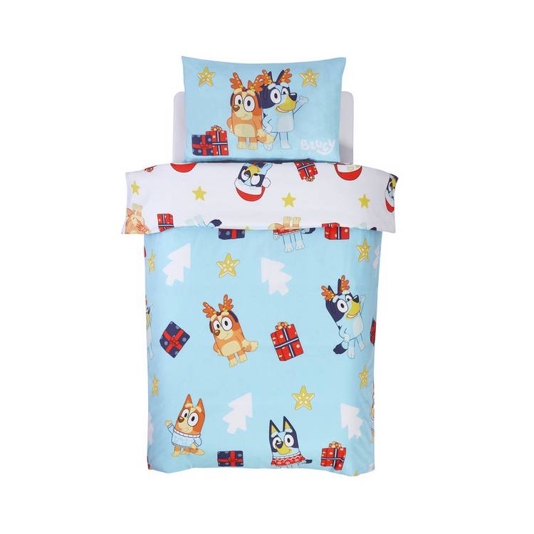 Bluey Christmas toddler bedding set 120x150cm cotton (British brand)