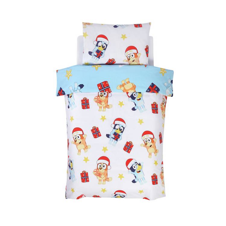 Bluey Christmas toddler bedding set 120x150cm cotton (British brand)