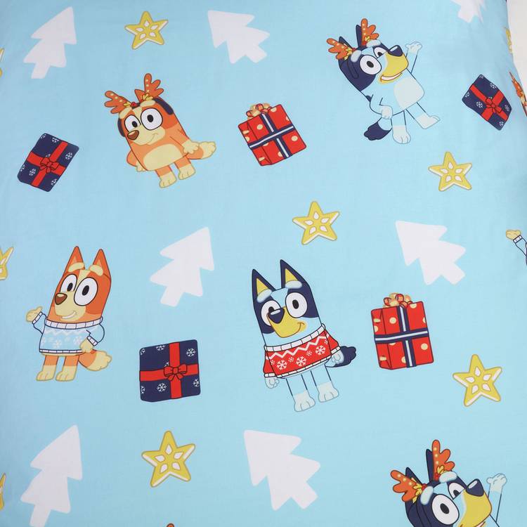 Bluey Christmas toddler bedding set 120x150cm cotton (British brand)