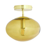 Habitat honey glass pendant light 24cm amber shade, imported from the UK