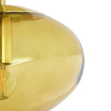 Habitat honey glass pendant light 24cm amber shade, imported from the UK