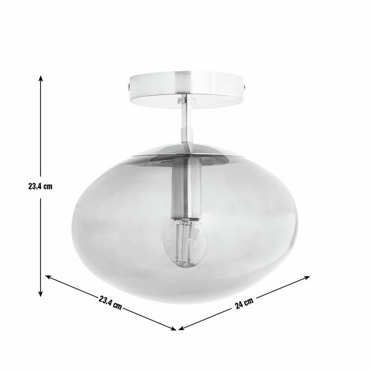 Habitat honey glass pendant light 24cm amber shade, imported from the UK