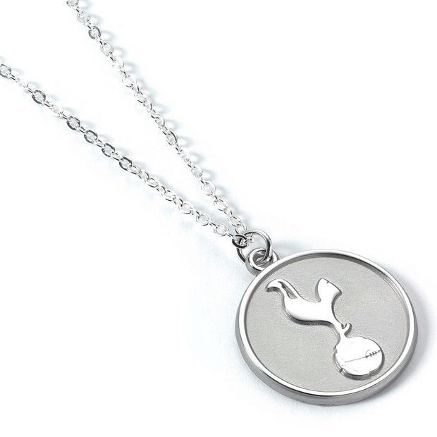 Tottenham Hotspur silver disc pendant necklace on trace chain, UK version