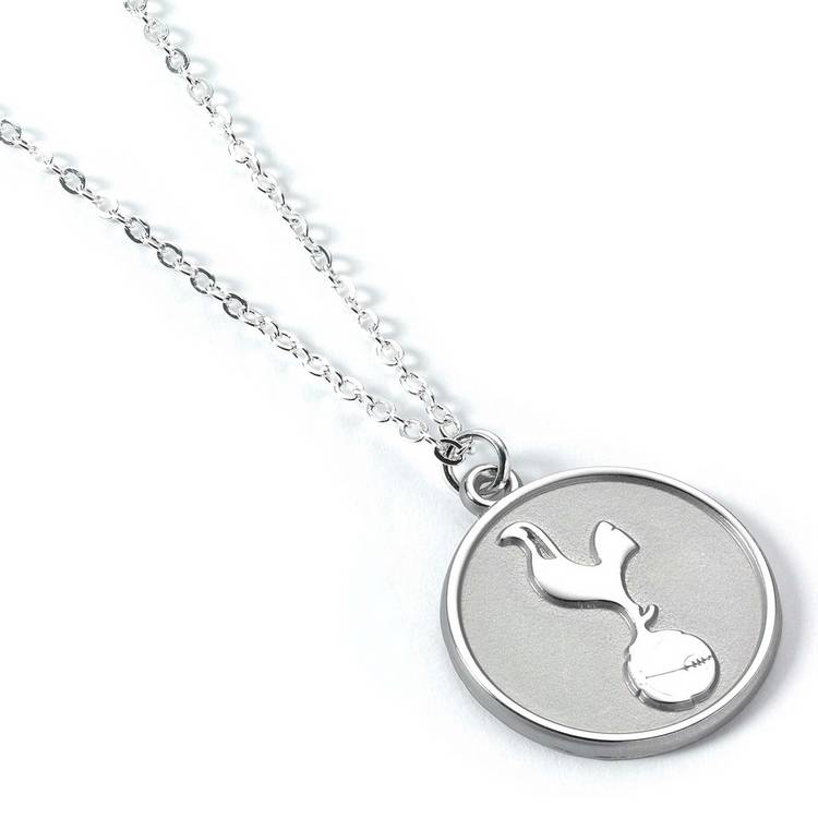 Tottenham Hotspur silver disc pendant necklace on trace chain, UK version