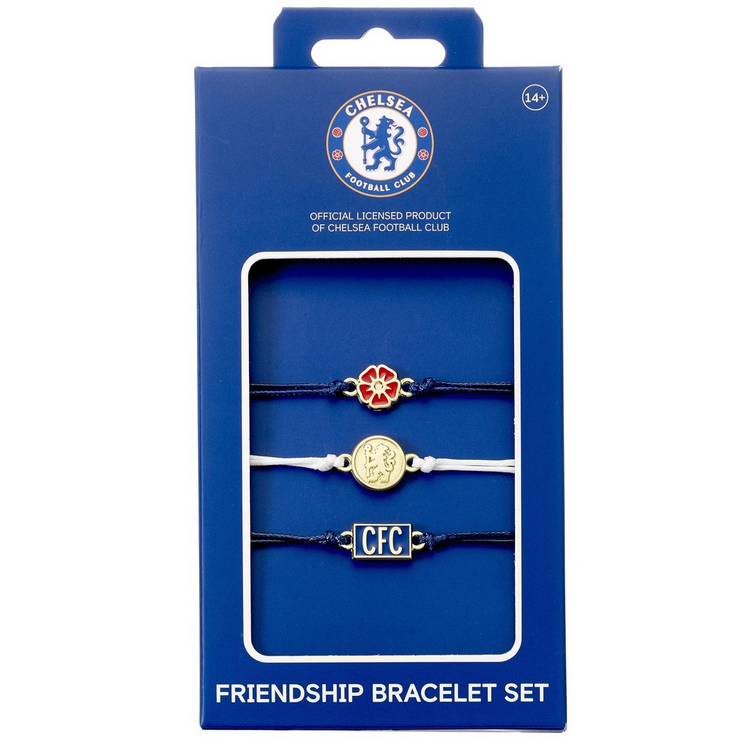 Chelsea FC friendship bracelet set adjustable cord zinc alloy charms, UK version