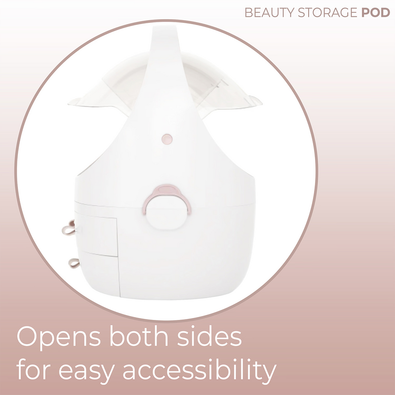 Stylpro beauty storage pod with crystal-clear cover, imported from the UK
