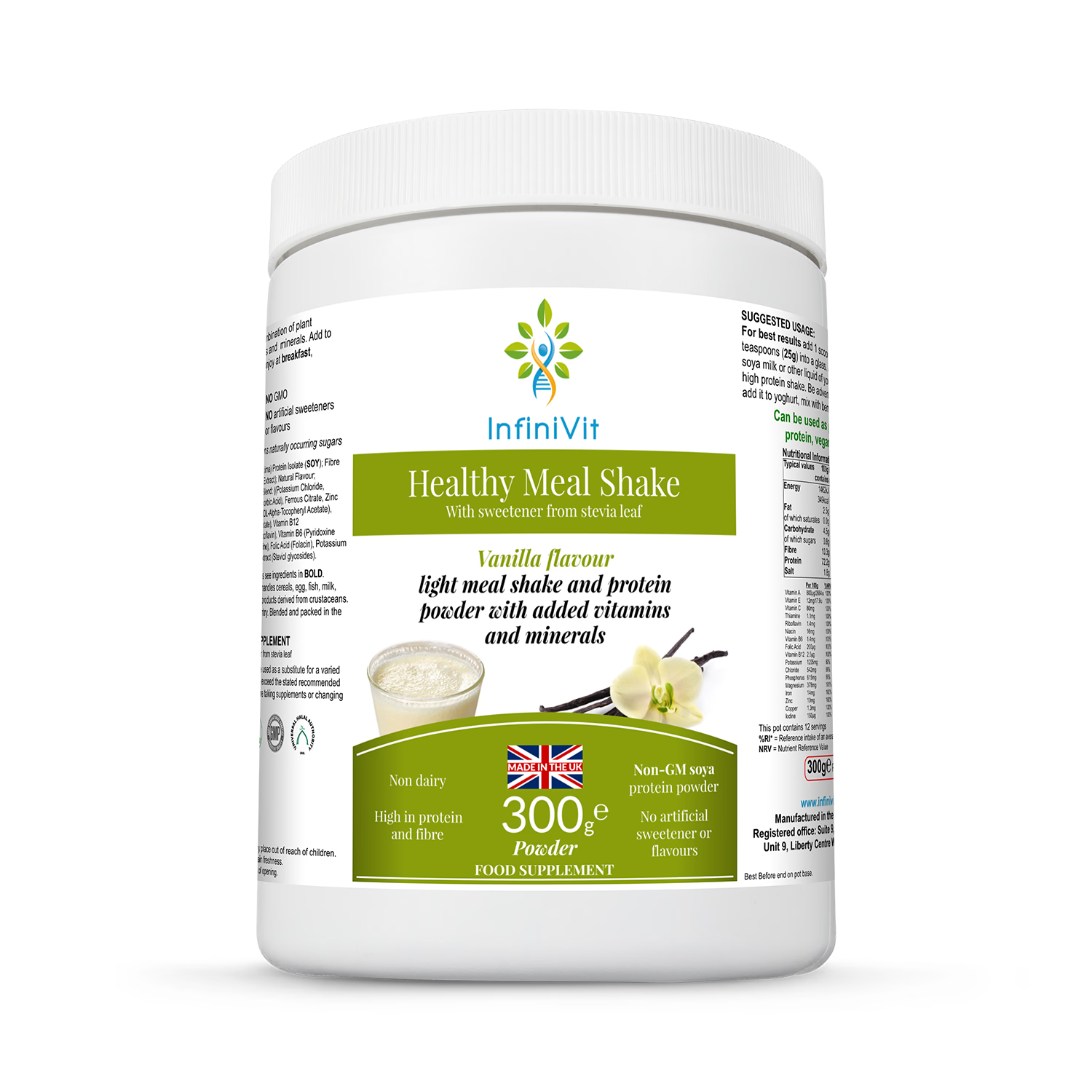 InfiniVit Healthy Meal Shake Vanilla 300g, UK version