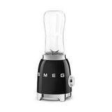 Smeg Black compact personal bottle blender 0.6L, imported from the UK