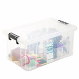 Strata Stackmaster 70L plastic storage box black, imported from the UK
