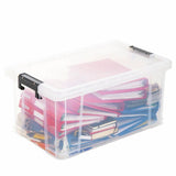 Strata Stackmaster 70L plastic storage box black, imported from the UK